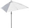 DSKJHI Demi-parasol rectangulaire de 2 m/2,5 m pour petits espaces, parasol de jardin robuste pour jardin, porche, fenêtre, système de manivelle, Parapluie blanc, 250x130cm