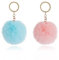 XBFOCNH 2 Pièces Porte-Clés de Pompons,Porte-clés pompon ​en Fourrure,Peluche Accessoire de Pendentif pour Filles Femmes