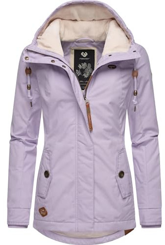 Ragwear Damen warme Kurze Winterjacke mit Kapuze Monade Intl Lavender24 Gr. 3XL