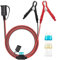 GUNGY Cable de Extensión Mechero Coche 12V/24V Alargador Mechero Coche con Pinzas Bateria Coche 3 Metros 16AWG Cable de Toma Mechero Coche con Fusible 15A/20A/25A