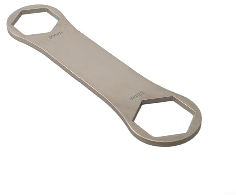 Gettimore Herramienta de extracción de llave de horquilla delantera de bicicleta, llave de tapa superior, herramienta de horquilla delantera de bicicleta de acero inoxidable para Rockshox, Fox,