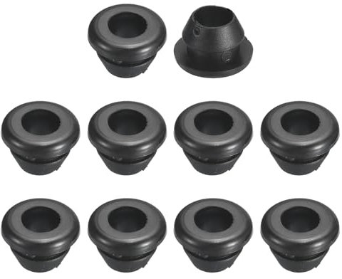 QUARKZMAN 30pz Passacavo 5mm ID 7mm Guarnizione per Cavi Passacavo in Gomma Gommini Passacavo Elettrico per Firewall Guarnizione per Cablaggio Elettrico, Nero