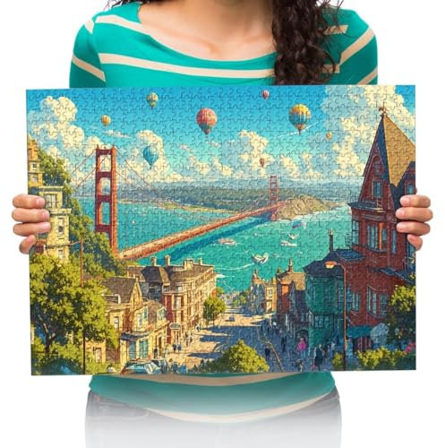 Puzzle 2000 Teile - Gemälde der Brückenarchitektur - 2000 Teile Puzzle für Erwachsene und Kinder ab 14 Jahren - Geschicklichkeitsspiel für die ganze Familie - Geschenk an Kinder 100x70cm