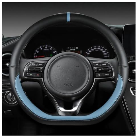 CRTATE Auto Lenkradbezug, für Opel Corsa-C Corsa-D Corsa-E Corsa-F Schweißabsorbierend Verschleißfest Lenkradschutz Anti-Rutsch Atmungsaktiv Lenkradhülle,A