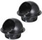SUMNACON 2 Pcs 304 Stainless Steel Air Vent Cover Wall Ventilation Cover, Round 97mm Air Vent Grill Screen Hood Extractor Fan Ventilation Cover with Built-in Mesh for Bathroom Kitchen (Black)