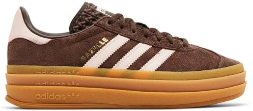 adidas Gazelle Bold Baskets pour femme, marron, rose glacé, 42 EU