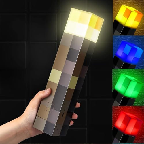 Lampe torche à fixation murale, veilleuse LED de 27,9 cm, veilleuse 4 couleurs, rechargeable par USB, lampe de table de chevet, lampe de table portable et murale pour salon, chambre à coucher, salle