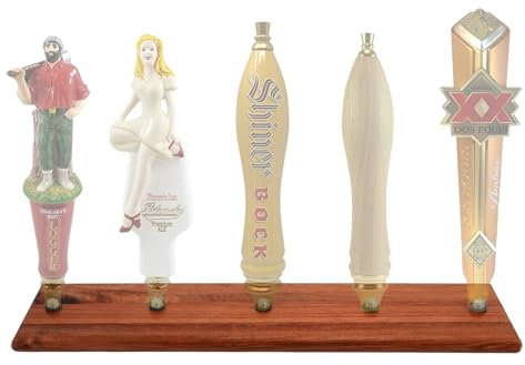 Beer Tap Handle Display, Whiskey Barrel 5 Beer Tap Wall, Whiskey Wine, Boston Wine Bottle Display,Beer Tap Handle Display Wall Mount for Beer Lover(Only Holder)