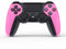 NK Mando para PS4 / PS3 / PC/Móvil Inalámbrico - Wireless Controller con Vibración, Función Detección 6 ejes, Luz LED, Panel Táctil, Entrada para Auriculares, Cable de Carga incluido - Rosa