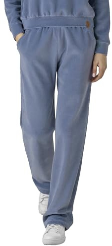 VIVISENCE Damen Velour Jogginghose Mit Geradem Bein Und Elastischem Bund Bequeme Freizeithose Für Zuhause Sport Und Alltag 9105