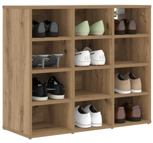 vidaXL Shoe Cabinet 77.5 x 30 x 67 cm Engineered Wood Artisan Oak