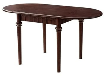 LUZZILE Französischer Kleiner Esstisch for Wohnungen im Antik-Stil, Massivholz, oval, klappbar Esstisch