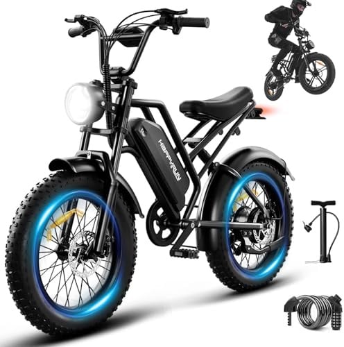 TYOKUM Electric Bike Adults Teens - 14/12 20*4Fat Off road Dirt Bike, 48V 18Ah/20.8Ah Battery 45KM/60KM Long Rang Electric Bikes,Hydraulic Suspension & Brake Ebike,3 Riding Modes Electric-Dirt-Bike