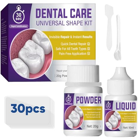 Tooth Filling Repair Kit, Temporary Tooth Filling, Home Use Tooth Repair Kit for Fixing Missing Broken Teeth, Regain Confidence Smile, 1 Count (Pack of 1)