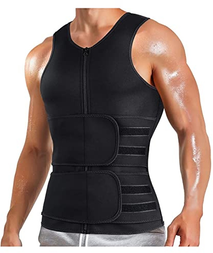 ANLWGK Canotta Sauna Gilet Sudore Assorbe per Perdere Peso, Brucia Grassi per Perdere Peso Dimagrante Body Shaper, Bodybuilding Gym Running Gilet Sport Tuta da Sauna(S)
