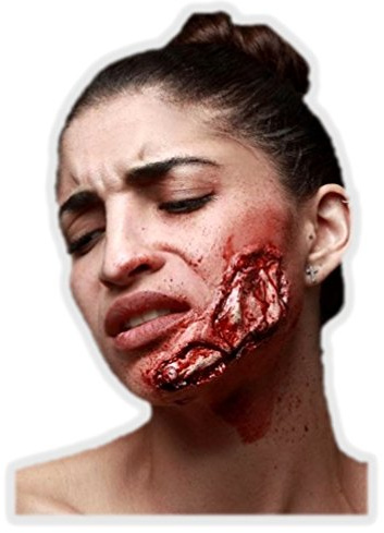 Generique - Falsche Kieferverletzung Erwachsene Halloween - Rot