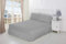 NIYS Luxury Bedding, Spannbetttuch, 100% ägyptische Baumwolle, mit Volant-Rüschen, in 14 Farben erhältlich, baumwolle, silber, Doppelbett