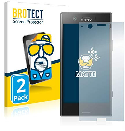 BROTECT Schutzfolie für Sony Xperia XZ1 Compact | 2 Stück Entspiegelnder Displayschutz Made in Germany Matte Displayschutz-Folie Anti-Reflex Anti-Fingerprint Einfache Montage