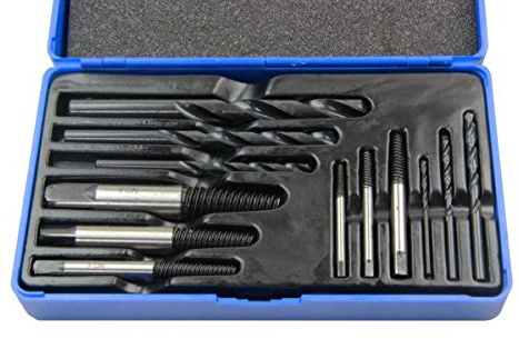 US PRO 12PC Damaged, Chewed Stripped Screw & Bolt Extractor & Drill Bit Set 2601