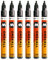 Molotow One4All 127HS Acryl Marker (2,0 mm Strichstärke, hochdeckend und permanent, UV-beständig, für fast alle Untergründe) 6 Stück Farbe 223 metallic schwarz