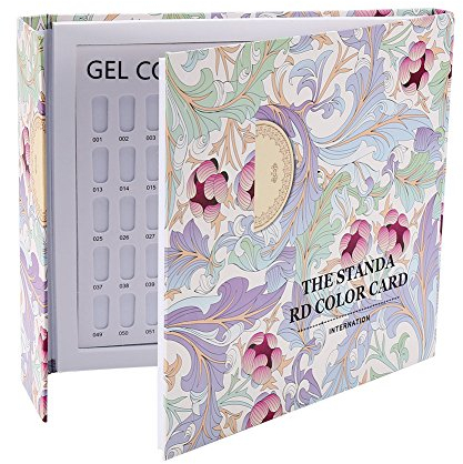 DEWIN Nail Display Book, Nail Varnish Nail Swatches Nail Color Display Chart Book Nail Polish Gel Color Display Card Nail Art Showing Board (Stripes)