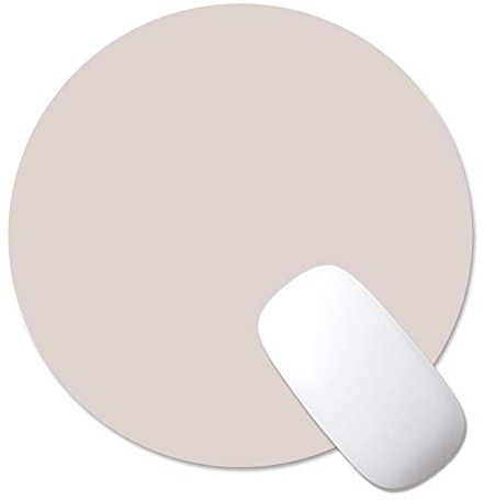 ProElife Premium Round Mouse pad Slim PU Leather Mousepad Mice Mat Dual-used for Home/Office/Business Magic Mouse and Wired Wireless Bluetooth Mouse, Noise-reduction/Waterproof (Gray/Silver)