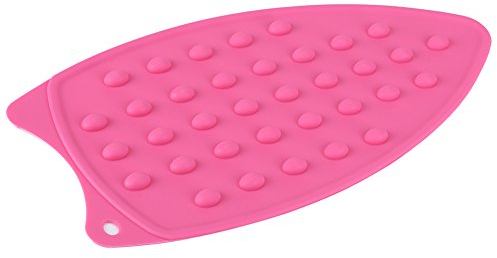 Silicone Iron Pad, Heat Resistant Mat Accessory Anti-slip Hot Safety Ironing Rest Pad (Rose Red)