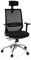 hjh OFFICE 820017 Profi Bürostuhl PROFONDO PRO Stoff Schwarz Drehstuhl mit Netzrücken, Armlehnen & Kopfstütze verstellbar