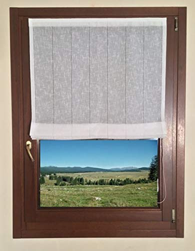 mauro Tende A Pacchetto per Finestra e Porta Finestra-confezionate su Misura-Tessuto Ajour-Larghezza da 30 a 90 cm (L- 55X225 cm bxh)