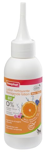 BEAPHAR – Lotion Nettoyante Yeux labellisée ECOCERT pour chien et chat – Contient des eaux Florales de Bleuet, Hamamélis, Rose et Bio – pH neutre – Sans parabène/silicone/colorant/alcool – 100 ML