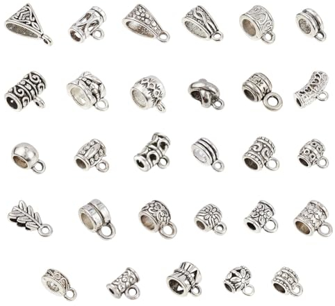 NBEADS Circa 130pz Ciondoli a Maglie, Ciondoli a Maglie in Lega Fascino Europeo con Ciondoli per Braccialetti Collana Gioielli Fai da Te