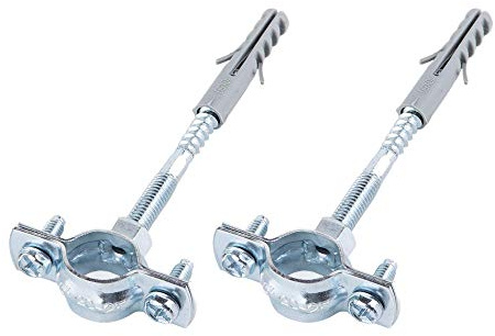 (Paquete de 2 uds.) Soportes metálicos para tubos Clips Abrazaderas para tubos Ø 20-25 mm (2)