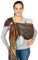 Hoppediz Ring-Sling, Baby-Tragetuch ab Geburt, 100 % kbA-Baumwolle, Design Darwin black