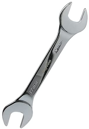 ExcInter Open Ended Spanner, 17mm & 19mm Double End Silver Wrench 3mm Ultra Thin Repairing Tool for Use Under Narrow Space Conditions(1 PCS)