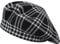 ZLYC Damen Winter Baskenmütze Französische Barett Doppelschicht Warm Beret (Schwarz Kariert)