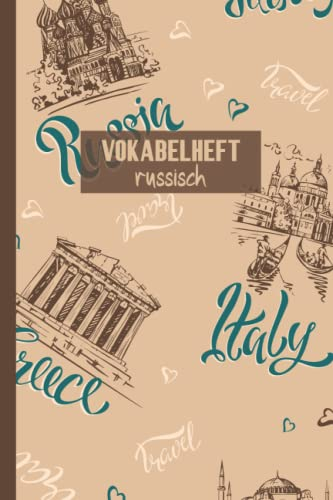 Vokabelheft Russisch: Russisch Vokabelheft / 2 Spalten / Zweispaltig mit Softcover / Platz für 2975 Vokabeln / 120 Seiten / ca. A5