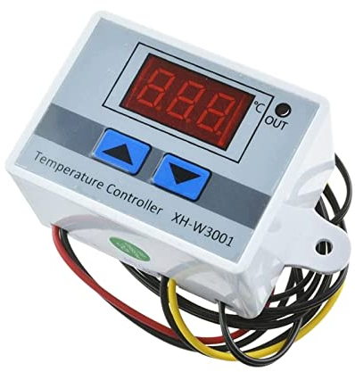 URCheers 12V/24V/220V 10A XH-W3001 Temperaturregler,LED Digitaler Temperaturregler,-50 bis 110 °C Mikrocomputer Thermostatregler Schaltmodul (12V 120W)