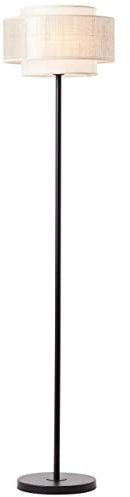 BRILLIANT Lampe, Odar Standleuchte 1flg schwarz/beige, 1x A60, E27, 42W, Mit Fußschalter