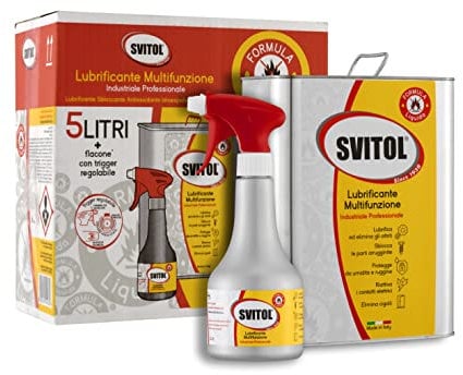 SVITOL Formula Liquida Latta 5 L con Trigger incluso, Lubrificante Multifunzione, Lubrifica e Protegge, Elimina Cigolii, Lubrificante Professionale, Alte Prestazioni