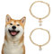 HACRAHO Hunde Halskette Gold, 2 Stück Verstellbare Goldene Hundehalskette Mit Elegantem Perlenanhänger Kubanisches Hundehalsband Aus Metall Mit Verstellbarer Schnalle Für Katzen Hunde Welpe