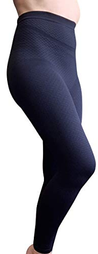 Bioflect® Compression Leggings with Bioactive Raised Massaging Knit - for Support and Comfort - Black M/L