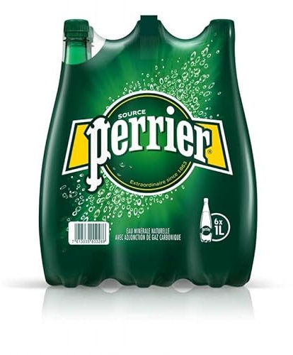 EAU MINÉRALE NATURELLE GAZEUSE 6X1L, PERRIER, L'UNITÉ