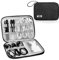 Woodland Cable Bag and Cable Organiser Bag is a Travel Essentials Electronics Travel Organizer for Chargers, Cables, USB Drive, SD Card, Power Bank and Hard Disk with Handle (Black)