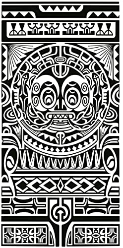 x3 Tatouage avant bras maori - 1 lot de 3 Feuilles de tatouages temporaires Polynésien | Bras | Noir | Homme, femme | Waterproof et sans danger pour la peau - TATTOO YOUR STYLE