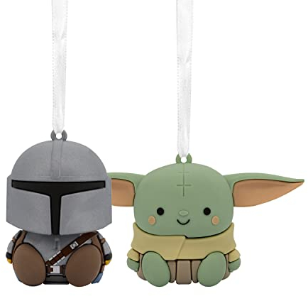 Hallmark Better Together Star Wars The Mandalorian und Grogu Magnetische Weihnachtsdekoration, bruchsicher, 2 Stück