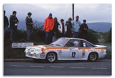 Klassisches Rallye-Rennen für Opel Manta B400 Sportwagen, dekoratives Gemälde, Leinwand, Wandbild
