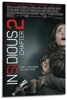 VZRSQZK Insidious 2 Filmposter, dekoratives Gemälde, Leinwand-Wandposter und Kunstdruck, modernes Familienschlafzimmer-Dekor-Poster, 50 x 75 cm