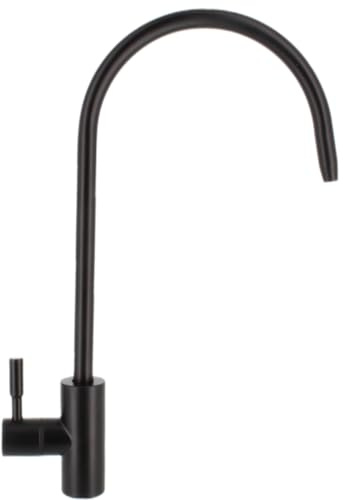 Bellerofonte Robinet 1 voie noir pour eau purifiée osmoseur osmose en acier inoxydable