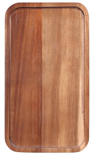 Rectangular Wooden Platters Long Charcuterie Boards Decorations Serving Trays Platter for Cookie, Snack, Appetizer, Dessert, Party, Food Dish Rectangle Acacia Wood Kitchen Platter Plates Cheese Board