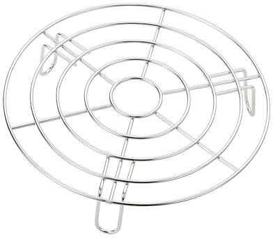 Turbokey Rundes Grillrost mit Beinen, Durchmesser 20,1 cm, Mehrzweck-Grill-Kühlgitter für Airfryer Instant Pot/Schnellkochtopf, robuster Edelstahl (Höhe 7,1 cm, 20 cm)